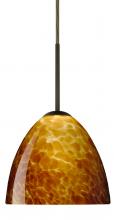 Besa Lighting 1BC-757218-LED-BR - Besa Sasha LED Pendant 1Bc Amber Cloud Bronze 1x9W LED