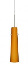 Besa Lighting 1BT-567480-HAL-SN - Besa Camino Pendant Satin Nickel Amber Matte 1x40W Halogen