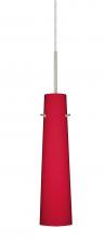 Besa Lighting 1BT-5674RM-LED-SN - Besa Camino Pendant Satin Nickel Ruby Matte 1x5W LED