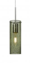 Besa Lighting 1JC-JUNI10MS-SN - Besa, Juni 10 Cord Pendant, Moss Bubble, Satin Nickel, 1x60W Medium Base