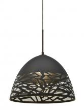 Besa Lighting 1JC-KIEVBK-BR - Besa Kiev Pendant, Black, Bronze Finish, 1x60W Medium Base