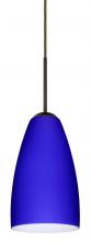 Besa Lighting 1JT-1511CM-BR - Besa Riva 9 Pendant Bronze Cobalt Blue Matte 1x75W Medium Base