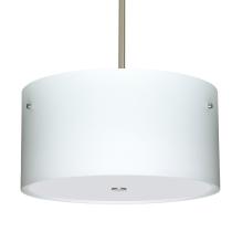 Besa Lighting 1KT-400807-LED-SN - Besa Tamburo 16 Pendant Opal Matte Satin Nickel 3x11W LED