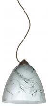 Besa Lighting 1KX-4470MG-BR - Besa Vila Cable Pendant Bronze Marble Grigio 1x60W Medium Base