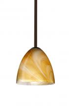 Besa Lighting 1TT-4470HN-BR - Besa Vila Stem Pendant Bronze Honey 1x60W Medium Base