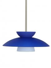 Besa Lighting 1TT-451323-LED-SN - Besa Trilo 15 Pendant Blue Matte Satin Nickel 1x9W LED