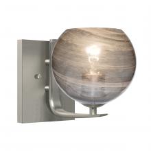 Besa Lighting 1WC-JILLYSM-SN - Besa, Jilly Vanity, Vapor Smoke, Satin Nickel Finish, 1x60W Incandescent