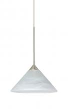 Besa Lighting 1XC-117652-SN - Besa Pendant Kona Satin Nickel Marble 1x50W Halogen