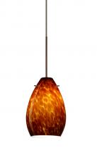 Besa Lighting 1XC-171318-LED-BR - Besa Pendant Pera 6 Bronze Amber Cloud 1x5W LED