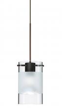 Besa Lighting 1XC-6524EC-BR - Besa Pendant Scope Bronze Clear/Frost 1x50W Halogen Mr16