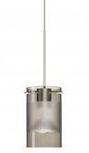 Besa Lighting 1XC-6524ES-SN - Besa Pendant Scope Satin Nickel Smoke/Frost 1x50W Halogen Mr16