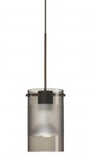 Besa Lighting 1XT-6524ES-LED-BR - Besa Pendant Scope Bronze Smoke/Frost 1x5W LED Mr16