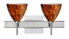 Besa Lighting 2SW-177918-CR-SQ - Besa Wall With SQ Canopy Mia Chrome Amber Cloud 2x40W G9