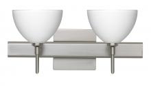 Besa Lighting 2SW-467907-SN-SQ - Besa Wall With SQ Canopy Brella Satin Nickel White 2x40W G9