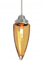 Besa Lighting J-SULUAM-EDIL-SN - Besa, Sulu Cord Pendant For Multiport Canopy, Amber Bubble, Satin Nickel Finish, 1x4W