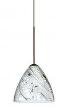 Besa Lighting X-1779MG-LED-BR - Besa Pendant For Multport Canopy Mia Bronze Marble Grigio 1x5W LED