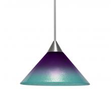 Besa Lighting X-JADEPB-LED-SN - Besa, Jade Cord Pendant For Multiport Canopies, Purple/Blue, Satin Nickel Finish, 1x3