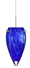 Besa Lighting 1JT-412586-LED-SN - Besa Juli LED Pendant Blue Cloud Satin Nickel 1x9W LED