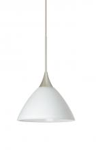 Besa Lighting 1XP-174307-SN - Besa Pendant Domi Satin Nickel White 1x50W Halogen