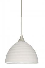 Besa Lighting 1XP-4679KR-SN - Besa Pendant Brella Satin Nickel Chalk 1x50W Halogen