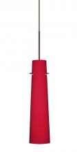 Besa Lighting 1XT-5674RM-LED-BR - Besa Camino Pendant Bronze Ruby Matte 1x50W Halogen