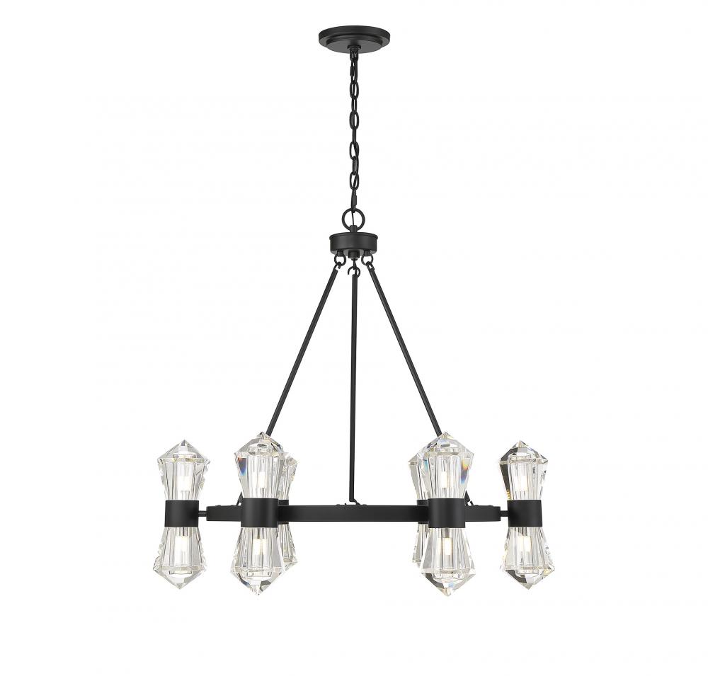 Dryden 12-Light LED Chandelier in Matte Black