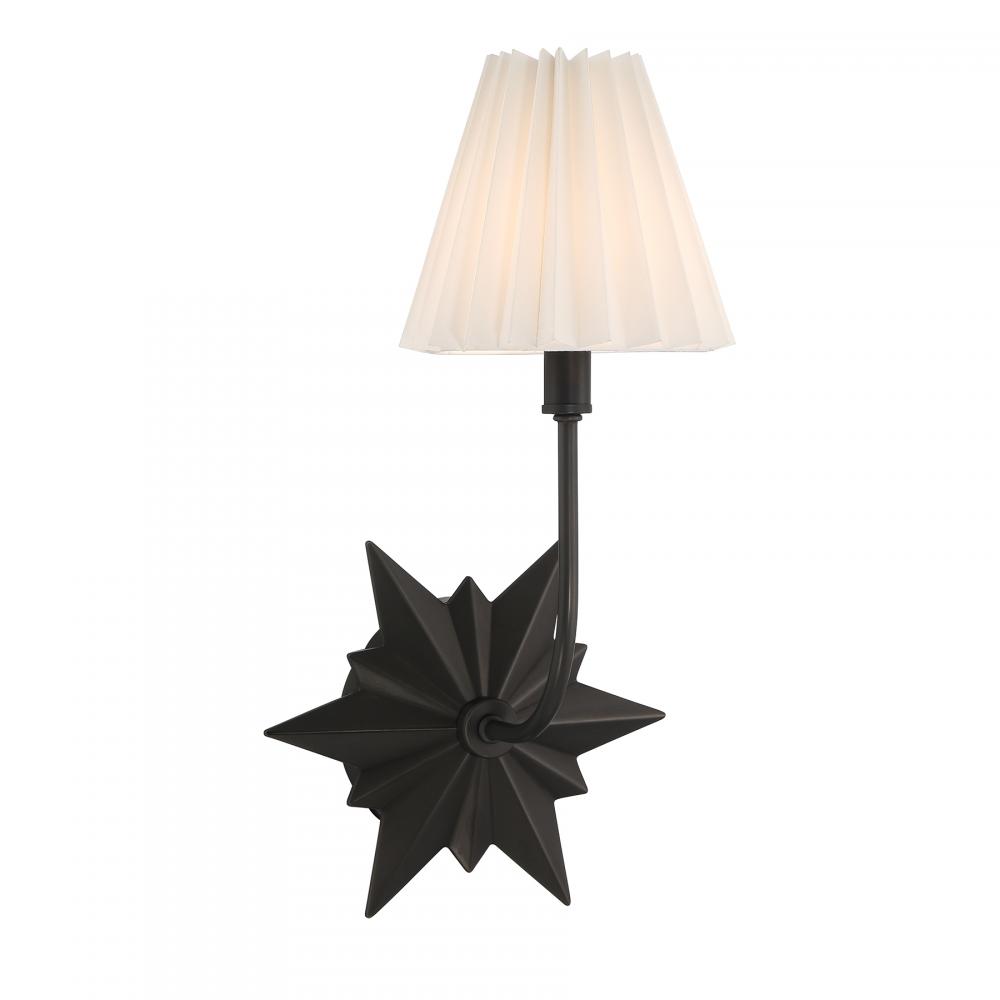 Crestwood 1-Light Wall Sconce in Black Tourmaline