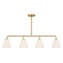 Savoy House 1-4014-4-322 - Blair 4-Light Linear Chandelier in Warm Brass