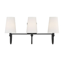  8-2542-3-89 - Cameron 3-Light Bathroom Vanity Light in  Matte Black