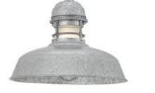 Hi-Lite MFG Co. H-15412-96-RIB/CB8-91 - 12"  Cast Guard Warehouse Shade RLM Pendant - Galvanized w/ 8' Black Cord