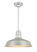 Hi-Lite MFG Co. H-15112-96/12 ST-HSC-96/WGR-119 - 12" Warehouse Light with 12" Stem - Galvanized w/ ORB Cage