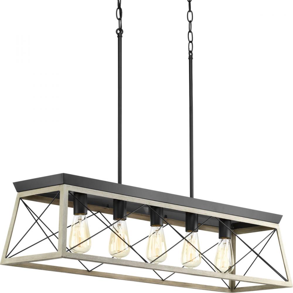 Briarwood Collection Five-Light Linear Chandelier