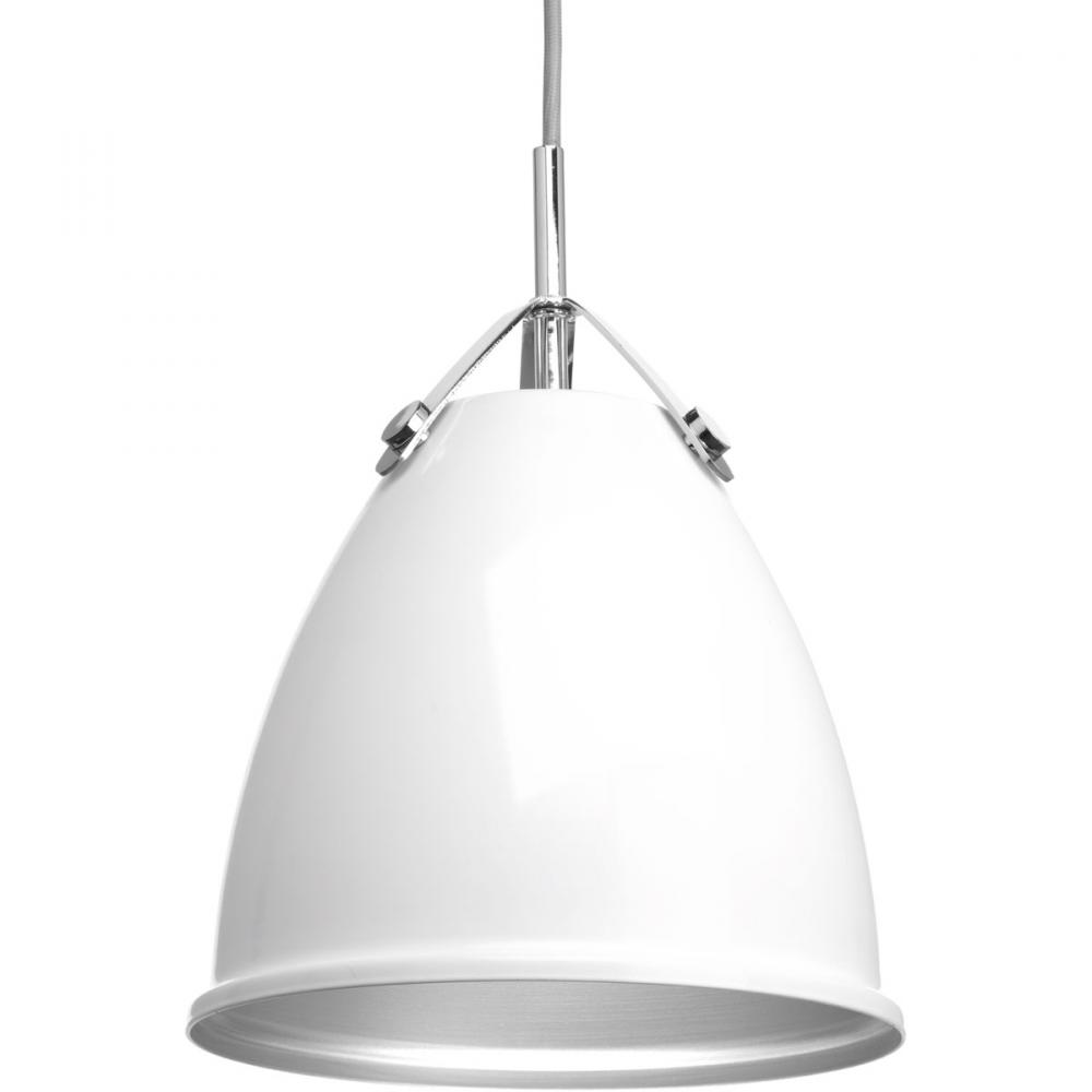 Tre Collection One-Light White White Metal Shade Coastal Pendant Light