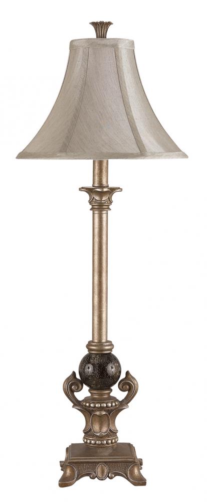 60W BUFFET LAMP W/PAINTED GLAS FONT