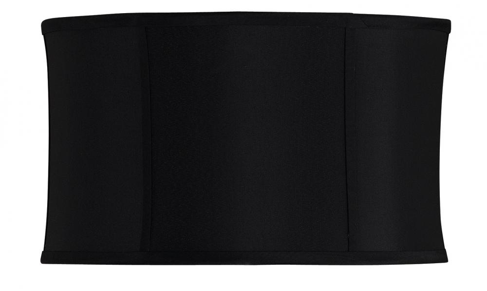 Drum Black Faux Silk Shade