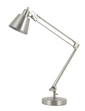 CAL Lighting BO-2165TB-BS - 27" Height Metal Desk Lamp in Brushed Steel