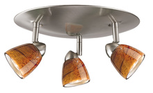 CAL Lighting SL-954-3R-BS - 5.38" Inch Metal Serpentine Three Light Orbit Ceiling Fixture