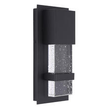 Eglo 202953A - 1x11W LED Outdoor Wall Light With Matte Black Finish & Clear Seeded Glass