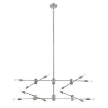 Eglo 203488A - 12x60W Multi Light Linear Pendant w/ Polished Nickel Finish