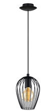 Eglo 49477A - 1x75W Pendant w/ Matte Black Finish