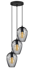 Eglo 49479A - 3x75W Multi Light Staircase Pendant w/ Matte Black Finish