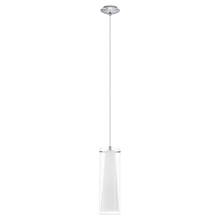 Eglo 89832A - Pinto - Mini Pendant Chrome Finish Clear and White Glass