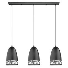 Eglo 97444A - 3x60W Multi Light Pendant w/ Matte Black and WhiteFinish