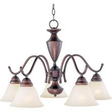 Maxim 12062WSOI - Five Light Oil Rubbed Bronze Wilshire Glass Down Chandelier