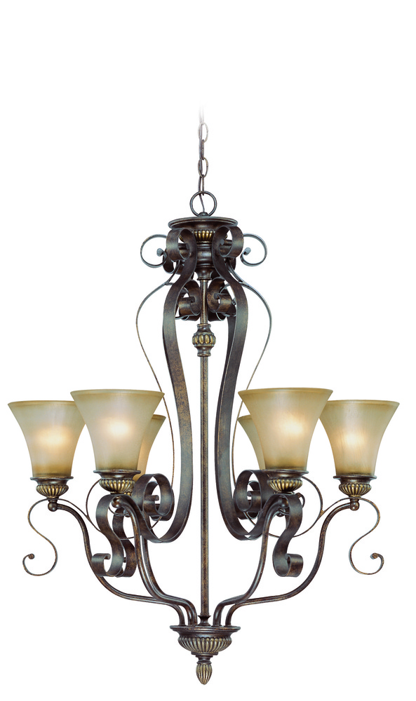 Kingsley 6 Light Chandelier in Century Bronze