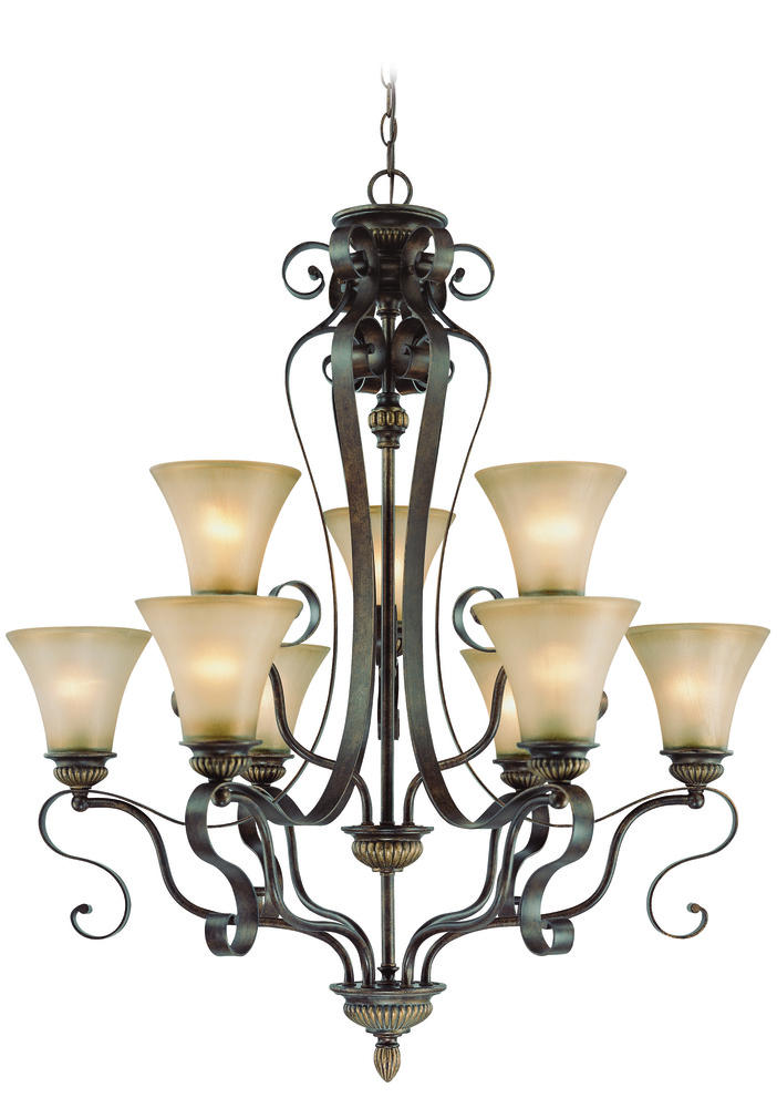 Kingsley 9 Light Chandelier in Century Bronze