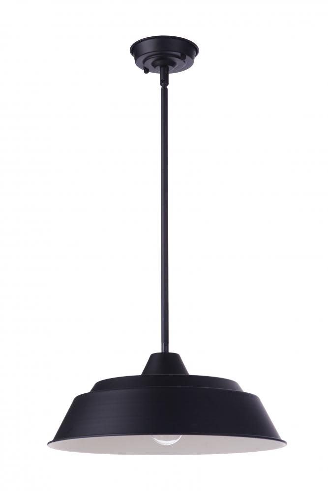 Landmark 1 Light 12" Outdoor Pendant in Midnight