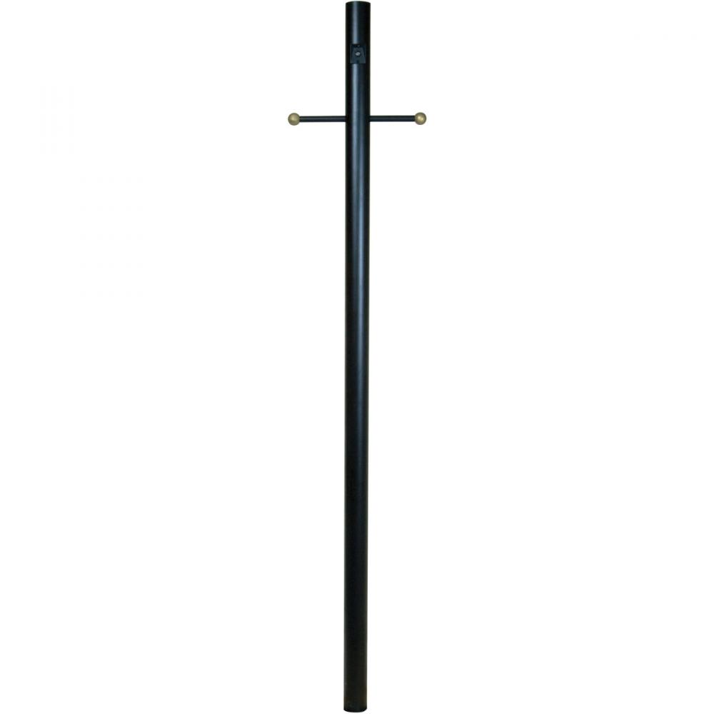 8' Black Outdoor Lighting - w/ Photocell / Cross Bar