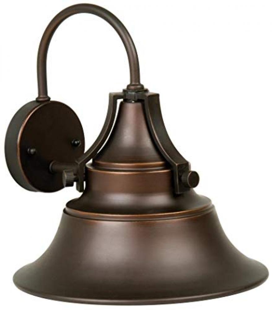 Union 1 Light Medium Outdoor Wall Lantern in Oiled Bronze Gilded