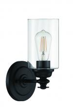 Craftmade 49801-FB-C - Dardyn 1 Light Wall Sconce in Flat Black (Clear Glass)